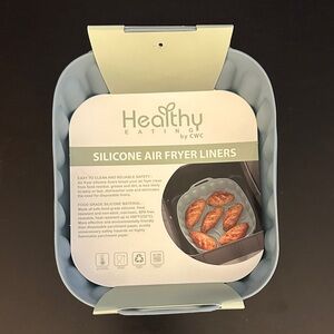CWC Healthy Eating Silicone Air Fryer Liners - Light Blue